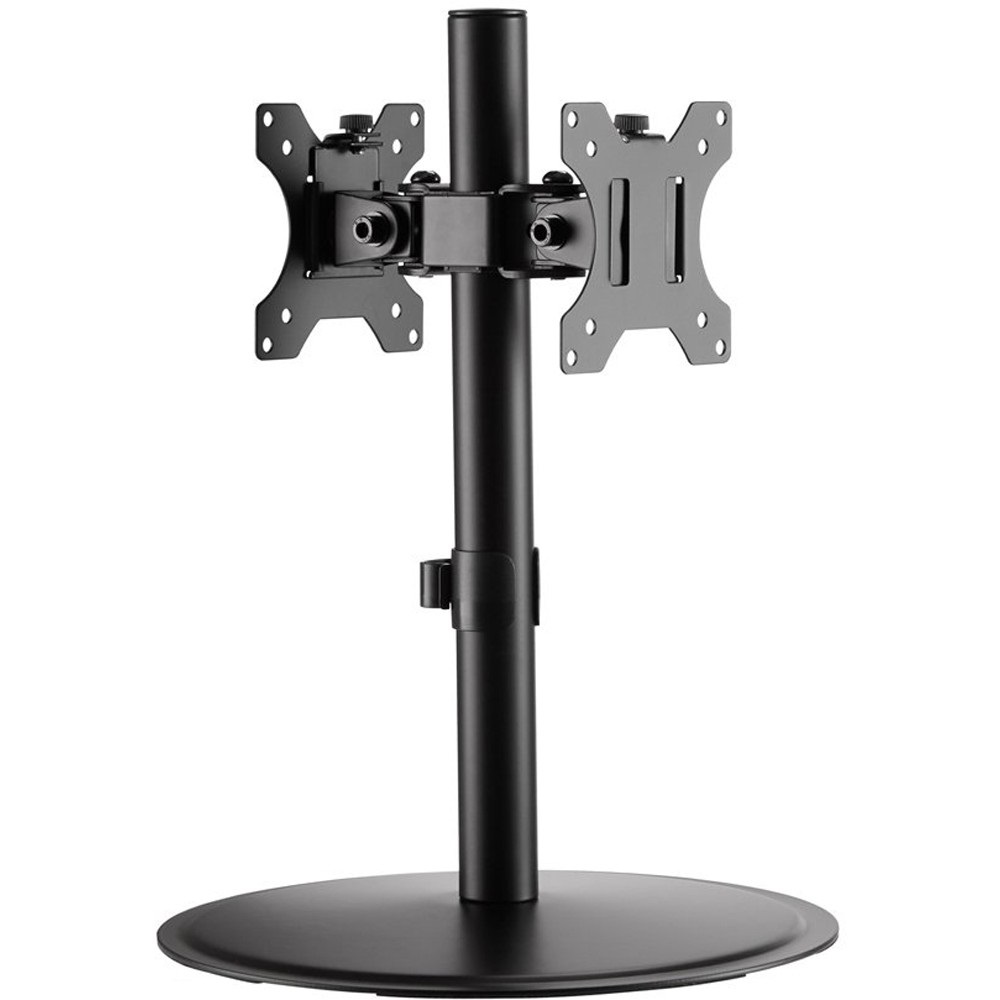 Techly ICA-LCD 402 Braccio da Scrivania per 2 Monitor da 17 a 32 Pollici - Capacità 16 kg, Inclinazione 15° ~ -15°, Rotazione 360°, Compatibile VESA