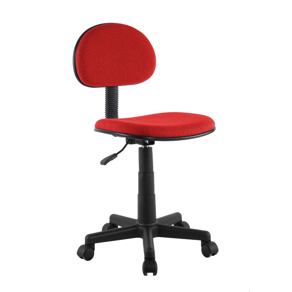 Techly ICA-CT CD102RE Sedia per Ufficio Imbottita con Regolazione Pneumatica e Ruote Piroettanti - Colore Rosso