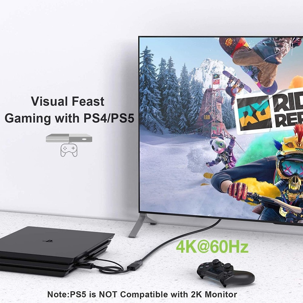 Techly ICOC HDMI-DP12A60 Adattatore Convertitore da HDMI™ a DisplayPort con USB 4K 60Hz - Nero