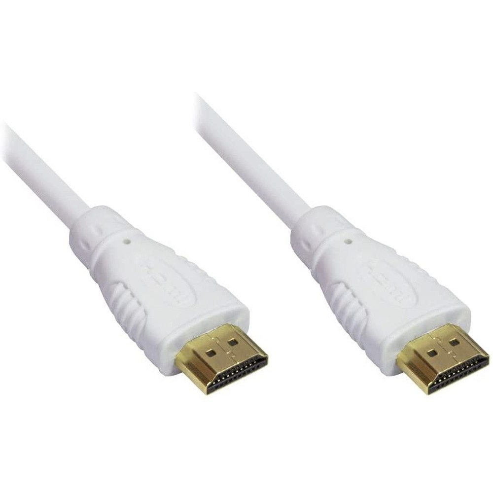 Techly ICOC HDMI-4-100NWT Cavo High Speed HDMI™ con Ethernet 10 m Bianco - HDMI tipo A (Standard), Maschio, Placcatura Oro, Compatibile 3D
