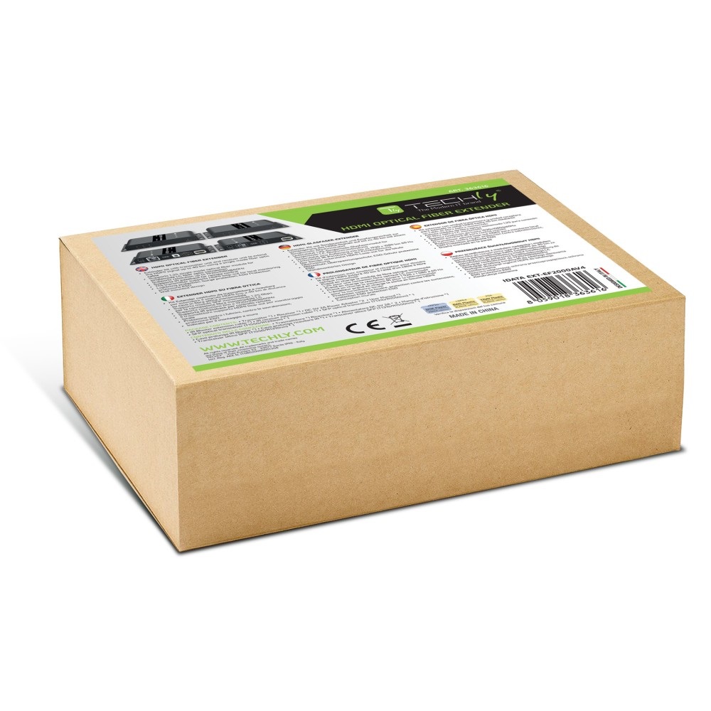 TECHLY Extender in Fibra Ottica HDMI 40Km Full HD 1080p@60Hz con Trasmettitore e Ricevitore