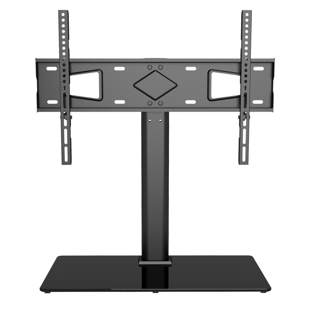 Techly ICA-LCD S07L Supporto Universale da Tavolo per TV da 32 a 65 pollici con Base in Vetro Temprato Nero