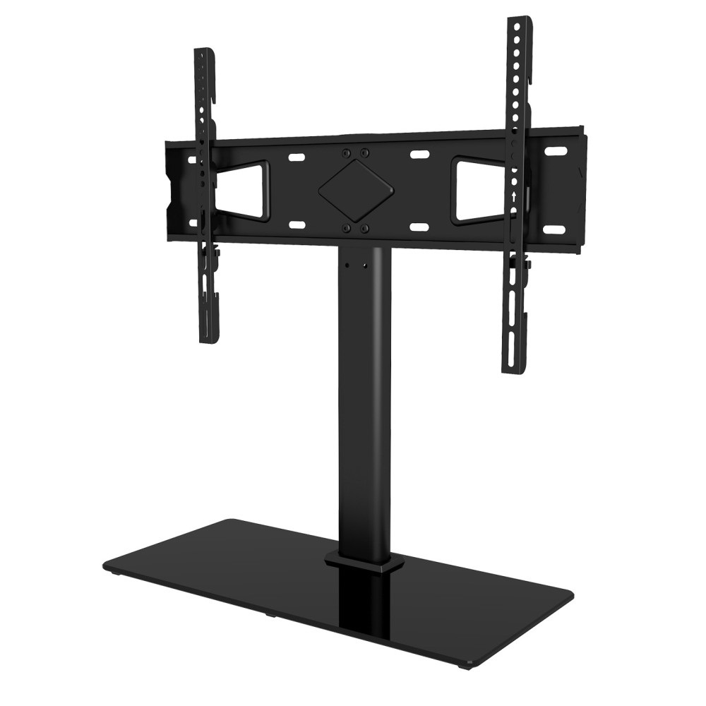 Techly ICA-LCD S07L Supporto Universale da Tavolo per TV da 32 a 65 pollici con Base in Vetro Temprato Nero