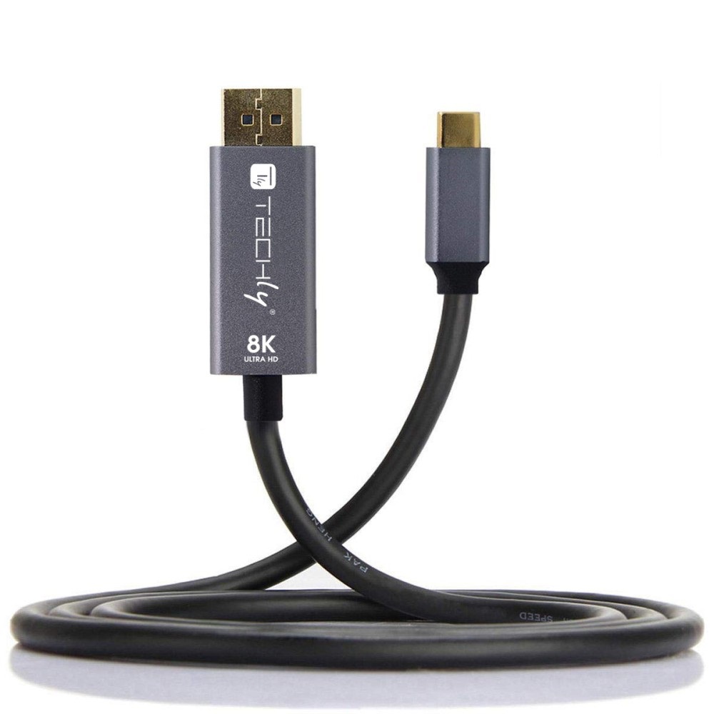 Techly Cavo Adattatore USB-C™ 3.2 a Displayport 1.4 8K@60Hz 1,8 m con Connessioni Placcate Oro
