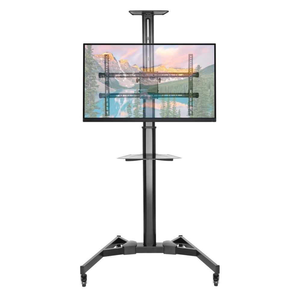 Techly ICA-TR46 Supporto da Pavimento con Mensola per TV/LED/LCD 37''-70'' Nero - Fino a 50 kg