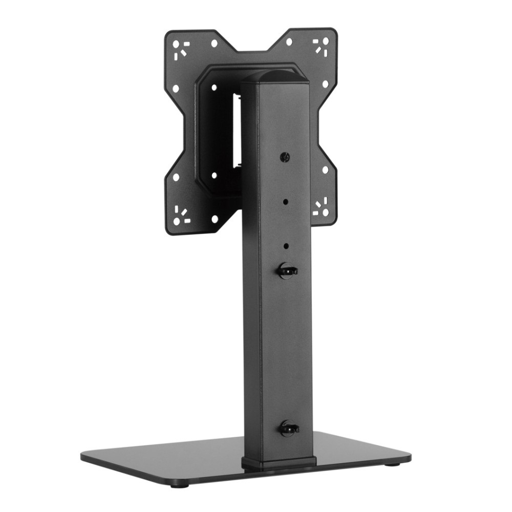 Techly ICA-LCD 323S Supporto da Tavolo Universale per TV e Monitor da 23 a 43 Pollici, Peso Massimo 40 kg, Rotazione /- 35°, Regolazione Altezza, Colore Nero