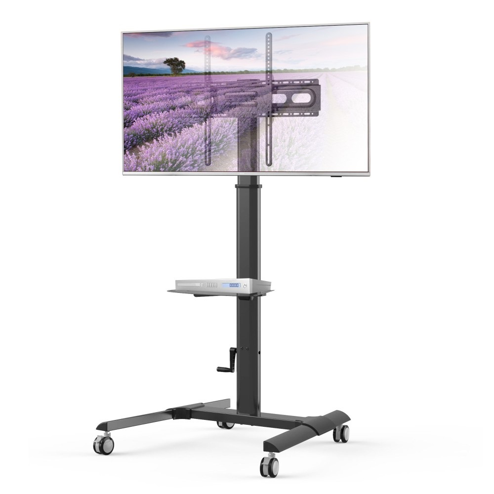 Techly ICA-TR228 Carrello Multimediale Nero per TV LCD/LED/Plasma 32-70'' - Supporto Regolabile fino a 40 kg