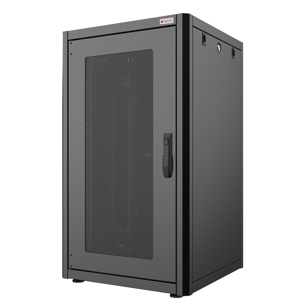 Techly Professional Armadio Rack 19'' 600x600 16 Unità Nero Serie Easynet I-CASE EN-1666BK