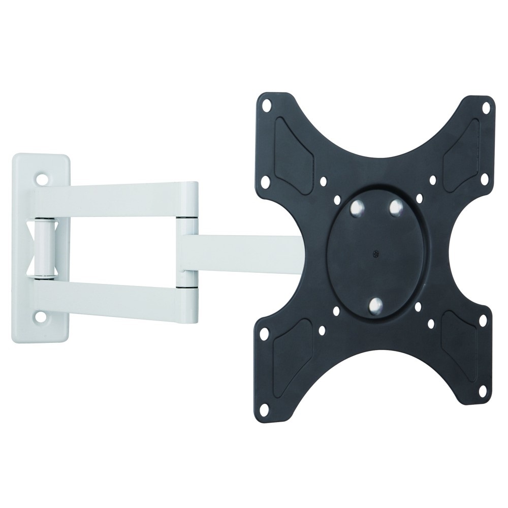 Techly ICA-LCD 2903BICOL Supporto TV a parete Inclinabile 19-37'' con 3 Snodi - Bianco/Nero