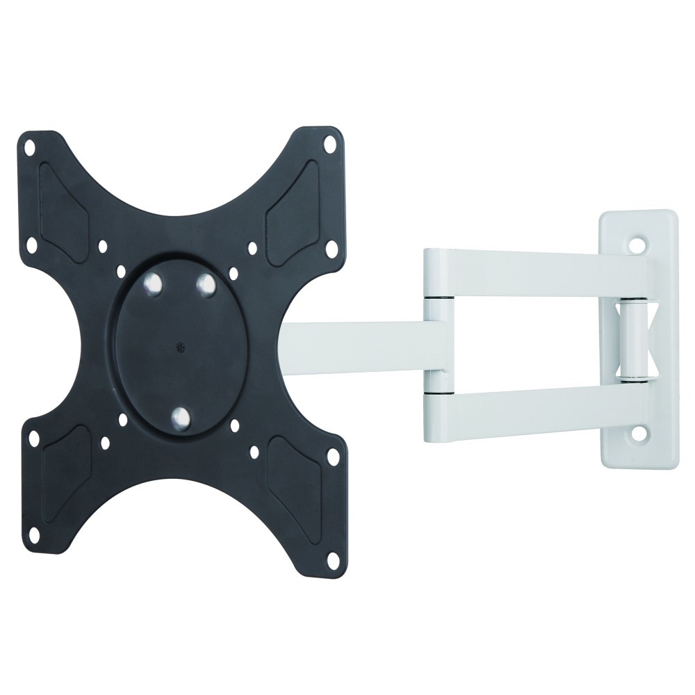 Techly ICA-LCD 2903BICOL Supporto TV a parete Inclinabile 19-37'' con 3 Snodi - Bianco/Nero