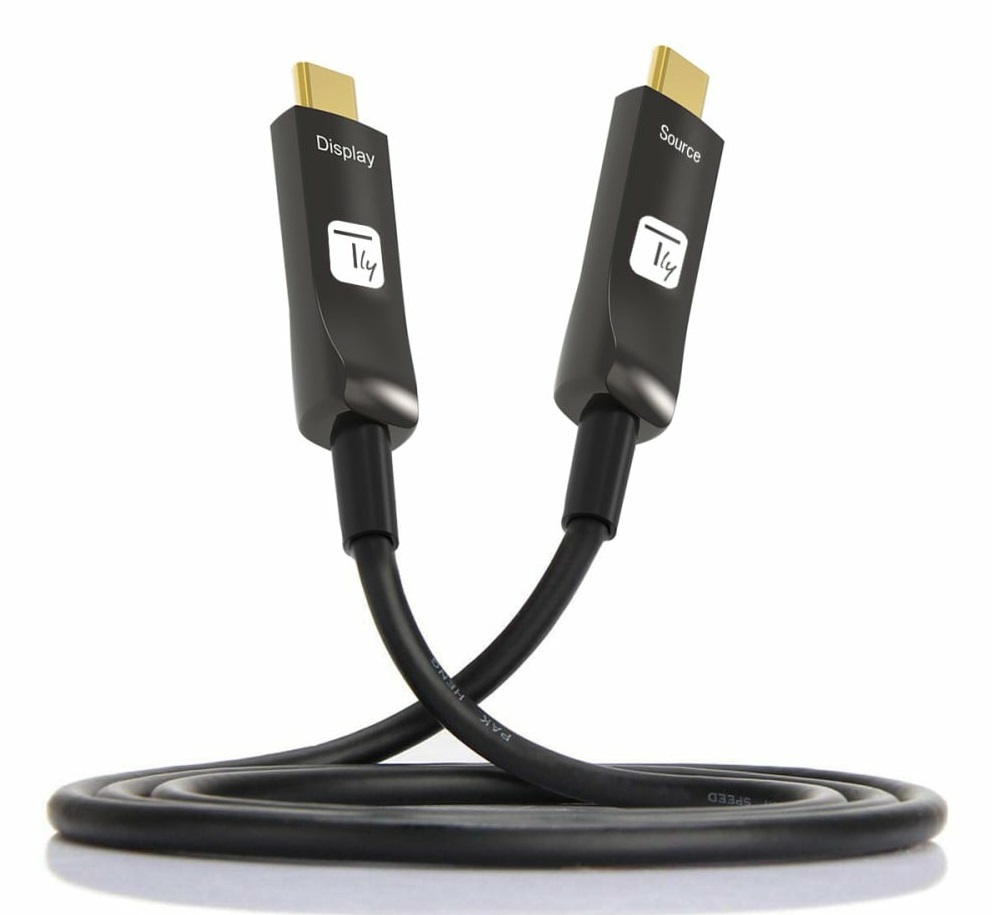 Techly ICOC-U3C-HY-020 Cavo USB C 20 m Nero - Velocità 21600 Mbit/s, Placcatura Oro