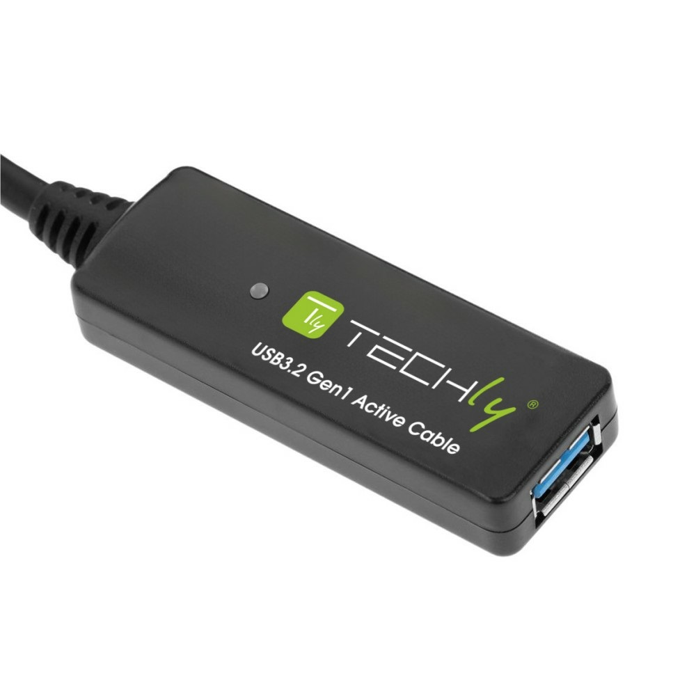 TECHLY Cavo Prolunga Attivo USB 3.2 SuperSpeed 20m Nero ICUR30200G
