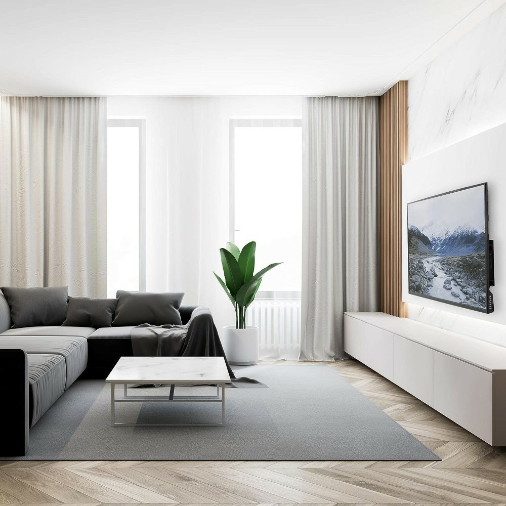 Techly ICA-PLB-721 Supporto TV a parete Extra Long Full Motion per TV 42-80'' Nero - Inclinazione -15° a 5°, Supporto VESA max 800x400 mm, Fino a 70 kg