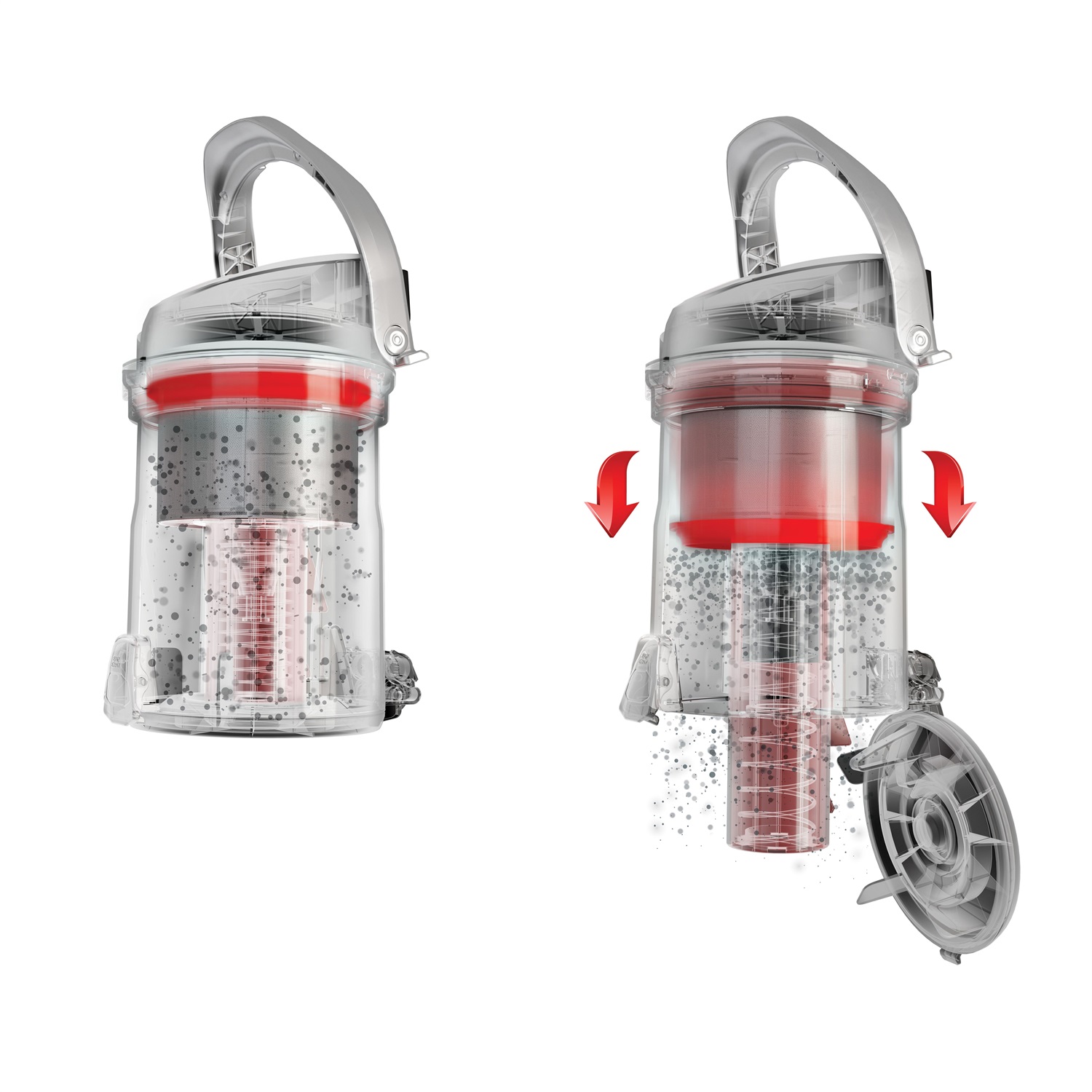 Hoover H-Power 700 HP730ALG 011 Aspirapolvere a Traino Senza Sacco, Tecnologia Ciclonica, Potenza 850 W, Capacità 2 Litri, Secco e Bagnato, Filtro HEPA 13, Colore Nero
