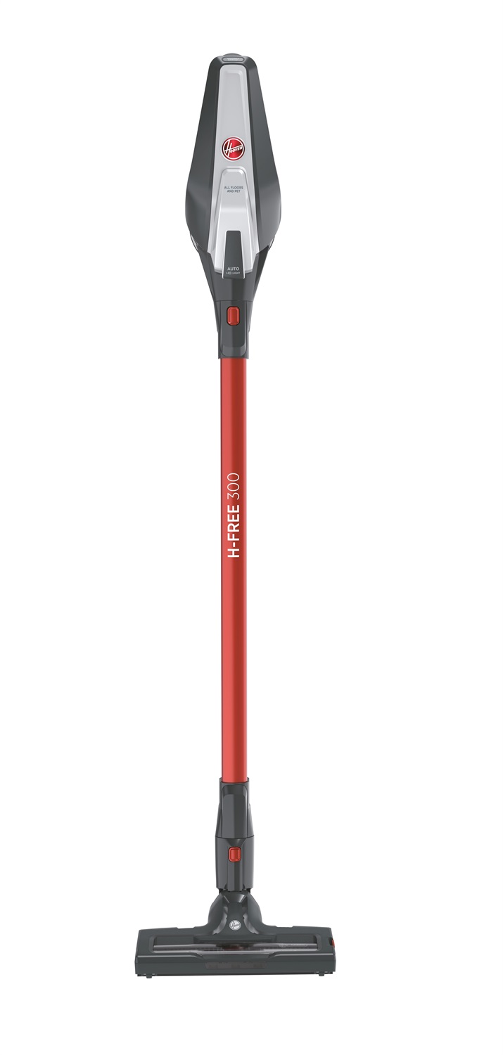 Hoover HF322AFP 011 Aspirapolvere a Bastone 2 in 1 Ricaricabile Senza Filo Grigio Ossidiana e Rosso Metallizzato, Potenza 44.4 W, Autonomia fino a 40 minuti
