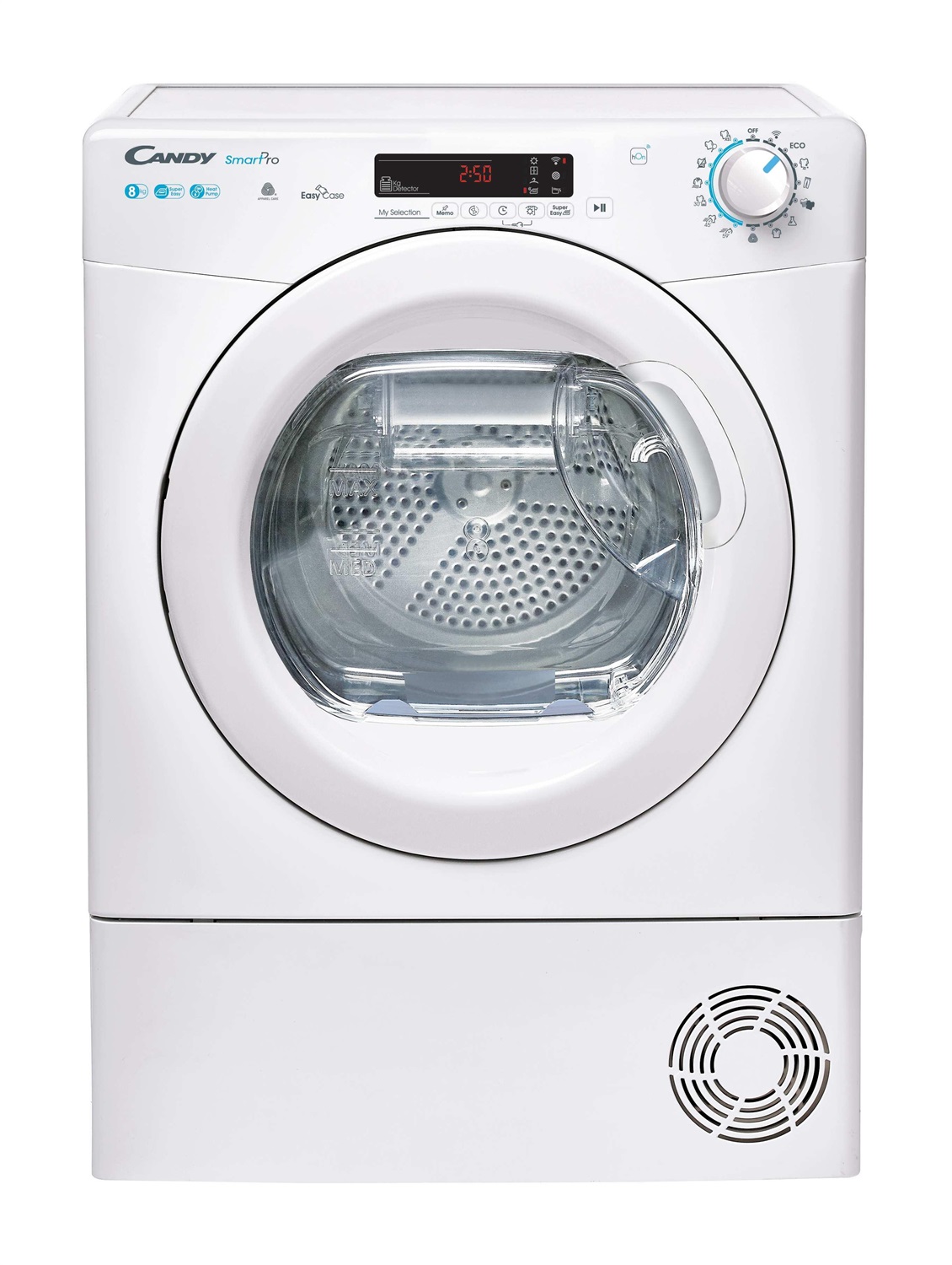 Candy Smart Pro CSOE H8A2DE-S Asciugatrice a Pompa di Calore 8 kg Classe A Wi-Fi Libera Installazione Caricamento Frontale