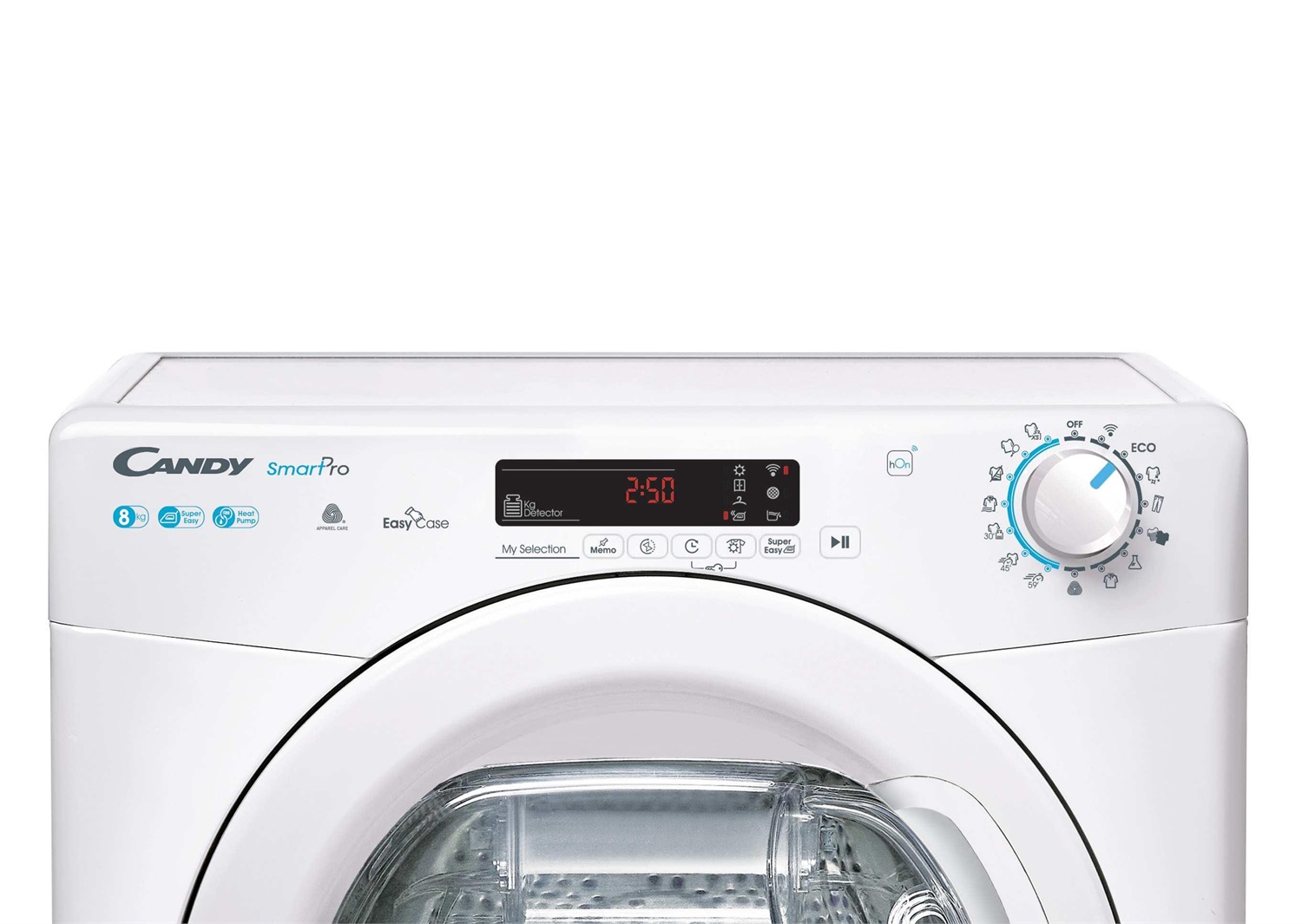 Candy Smart Pro CSOE H8A2DE-S Asciugatrice a Pompa di Calore 8 kg Classe A Wi-Fi Libera Installazione Caricamento Frontale