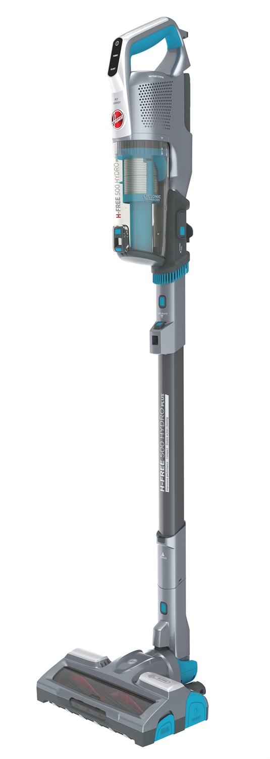 Hoover H-FREE 500 HYDRO PLUS HF522YSE 011 Aspirapolvere a bastone 2 in 1 Senza Filo Grigio Secco e Bagnato 330W 60 Minuti di Autonomia