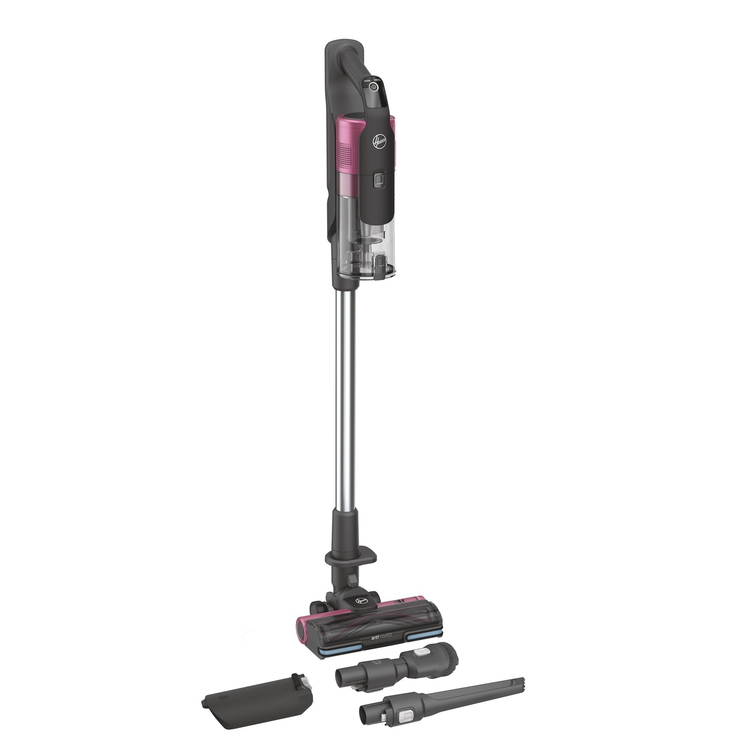 Hoover HF920H Aspirapolvere a Bastone 2 in 1 Senza Fili Rosa - 60 Minuti di Autonomia, Potenza Turbo, Capacità 0,7 L