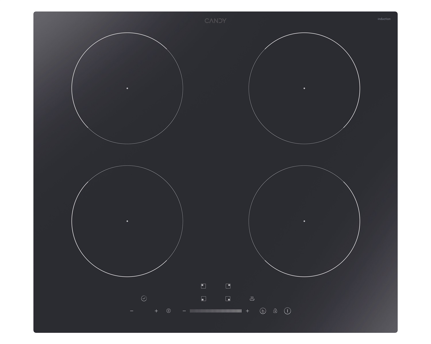 Candy CIS642SCTT/1 Piano Cottura a Induzione 4 Zone da Incasso 59 cm Nero Vetroceramica con Controllo Touch e Funzione Keep Warm