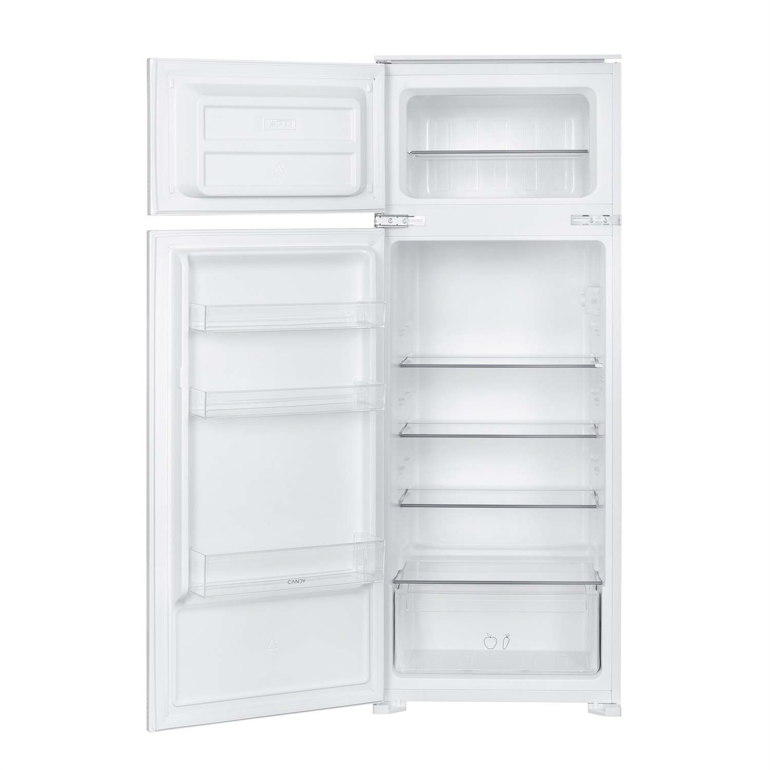 Candy CFBD2450/2ESH Frigorifero Doppia Porta Da Incasso 205 L Classe E Bianco con Cassetto Crisper e Luce LED