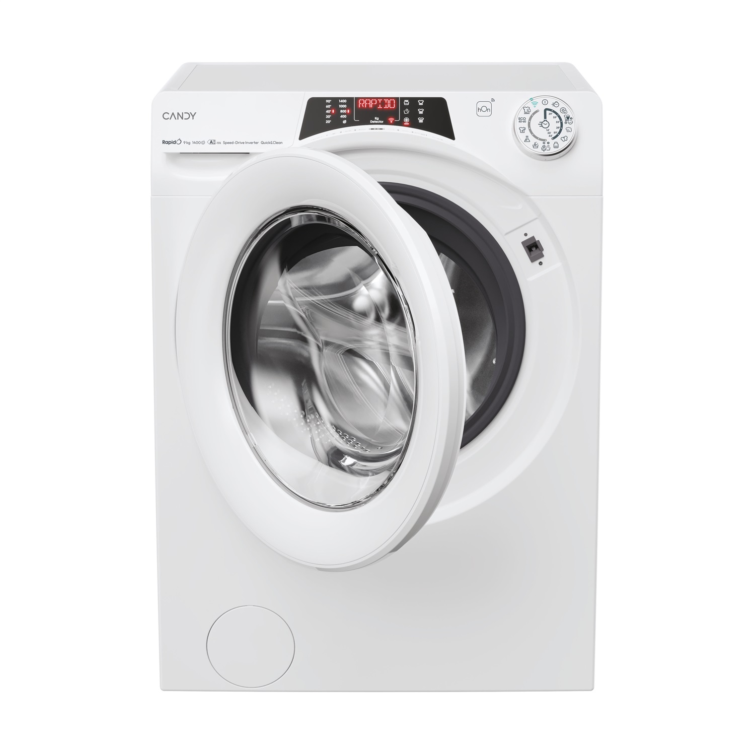 Candy RapidÓ ECO Lavatrice a Carica Frontale 9kg, 1400 RPM, Classe A-15%, Vapore, Inverter, 16 Programmi, Bianco