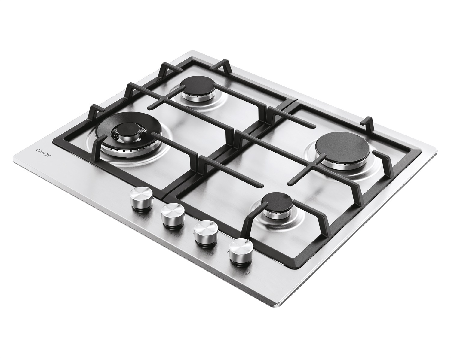 Candy CHG6BF4WTX Piano Cottura Gas 4 Fuochi da Incasso 60 cm in Acciaio Inox