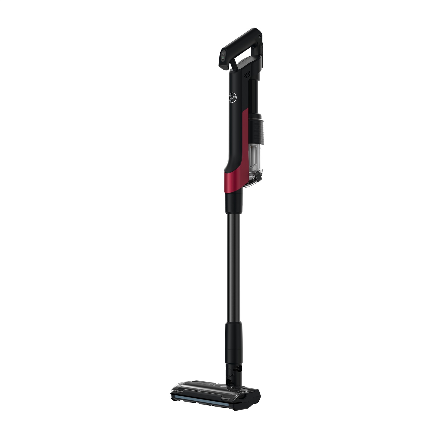 Hoover HF210H 011 Aspirapolvere Senza Filo 2 in 1 Ultraleggero Nero/Rosso con Tecnologia di Compattazione Polvere e Spazzola Multisuperficie