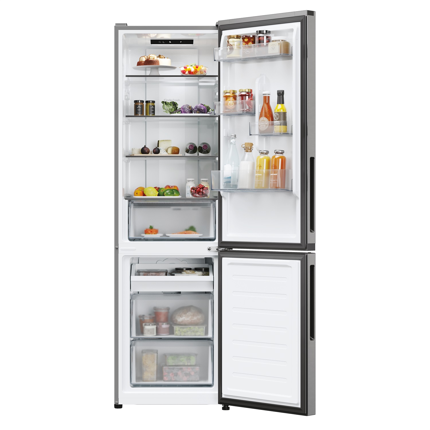 Candy Fresco CNCQ2T518EX Frigorifero Combinato Libera Installazione 279 L Classe E Acciaio Inox No Frost