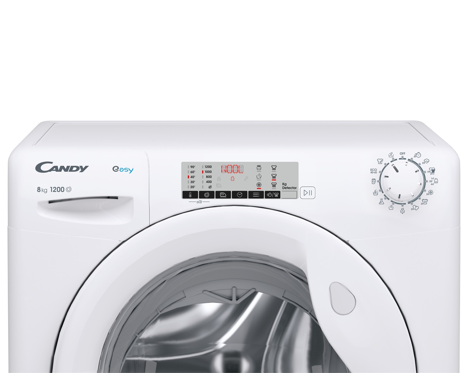 Candy EY284DWM5/1-S Lavatrice Frontale 8 Kg 1200 Giri/min Classe A Bianco con 15 Programmi e Partenza Ritardata