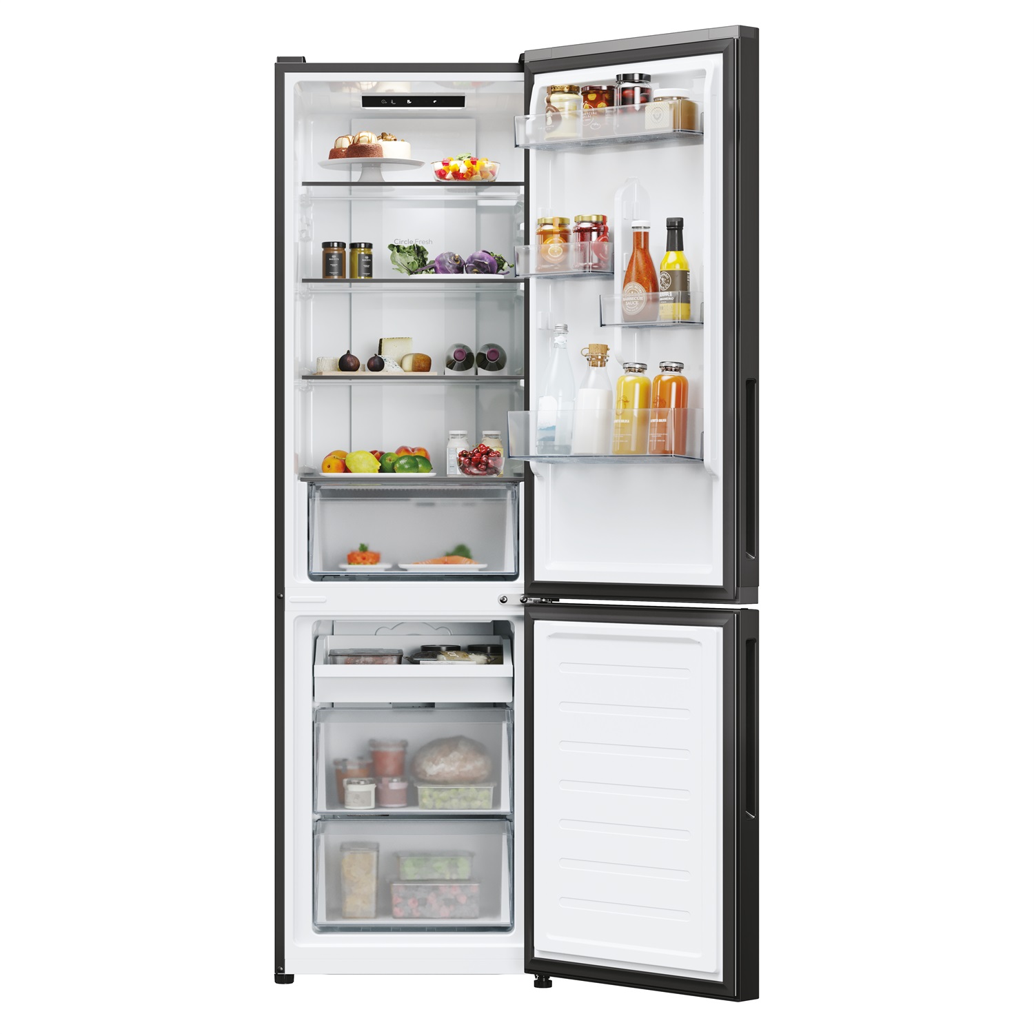 Candy Fresco CNCQ2T518EB Frigorifero Combinato Libera Installazione 279 L Classe E No Frost Nero