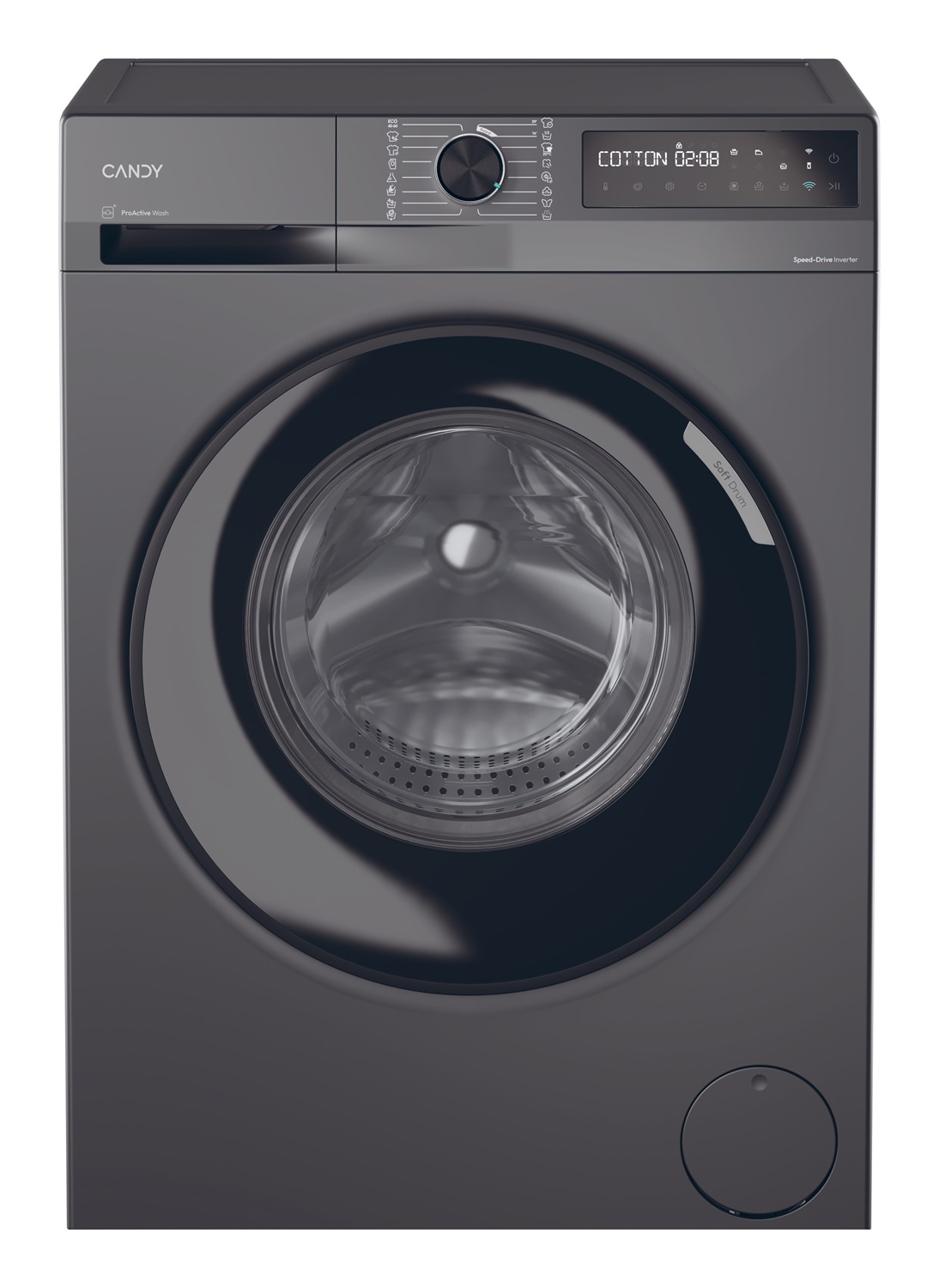 Candy BR 48B6G-S Lavatrice Caricamento Frontale 8 kg 1400 Giri/min Classe A Antracite Inverter Wi-Fi Vapore