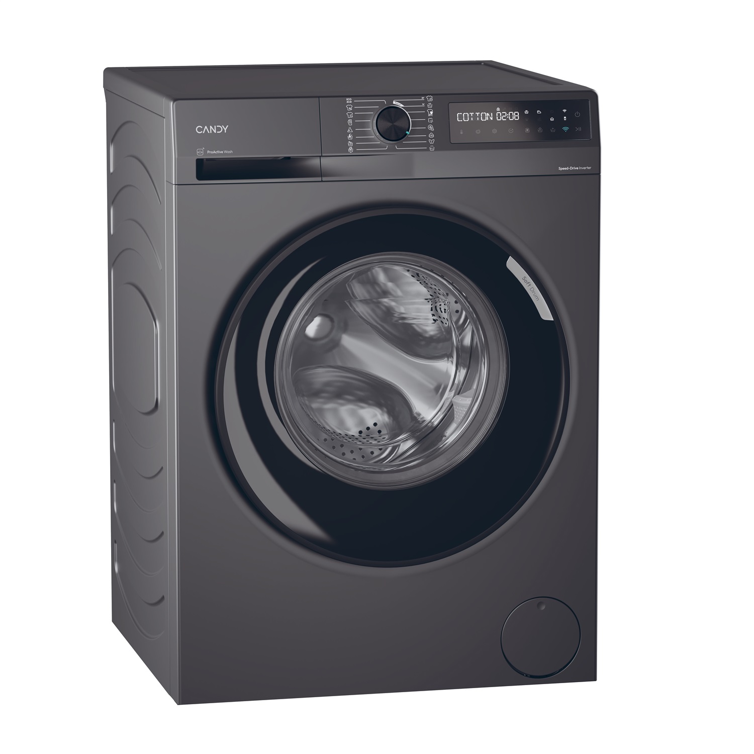 Candy BR 48B6G-S Lavatrice Caricamento Frontale 8 kg 1400 Giri/min Classe A Antracite Inverter Wi-Fi Vapore
