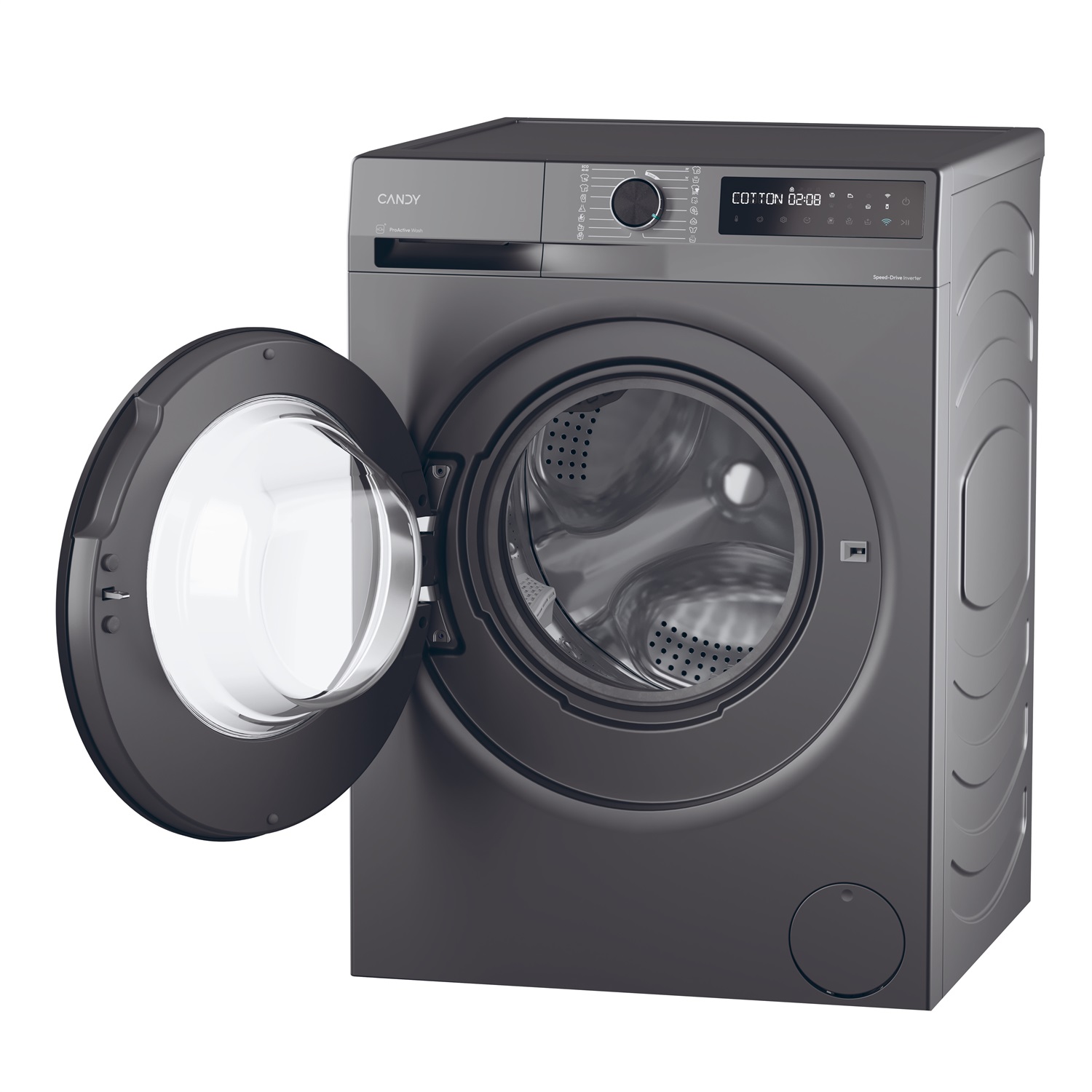 Candy BR 48B6G-S Lavatrice Caricamento Frontale 8 kg 1400 Giri/min Classe A Antracite Inverter Wi-Fi Vapore