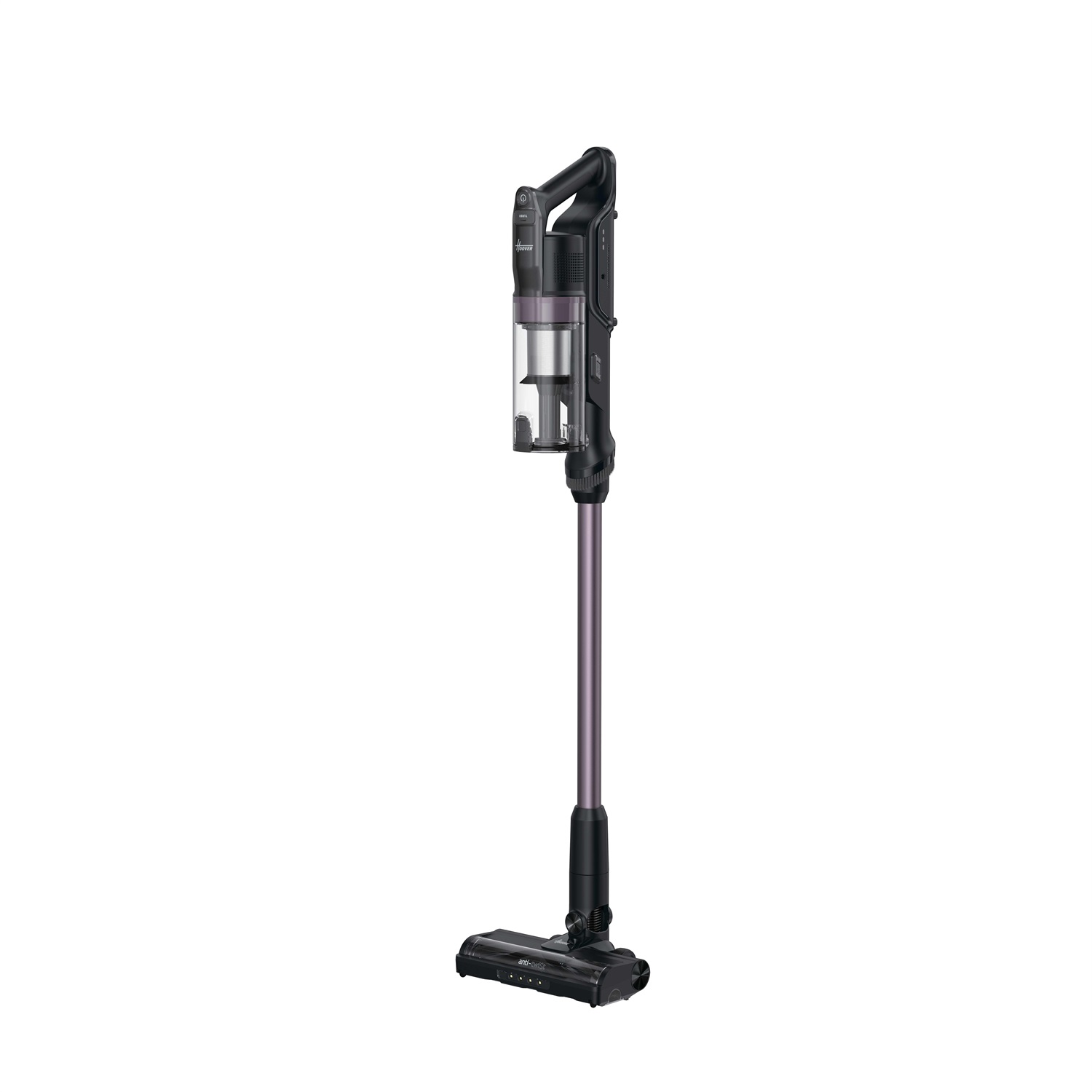 Hoover HF1P10H 011 Scopa Elettrica Senza Filo - Aspirapolvere a Bastone Senza Sacco Ciclonica 165W, Nero e Viola, Fino a 45 Minuti di Autonomia