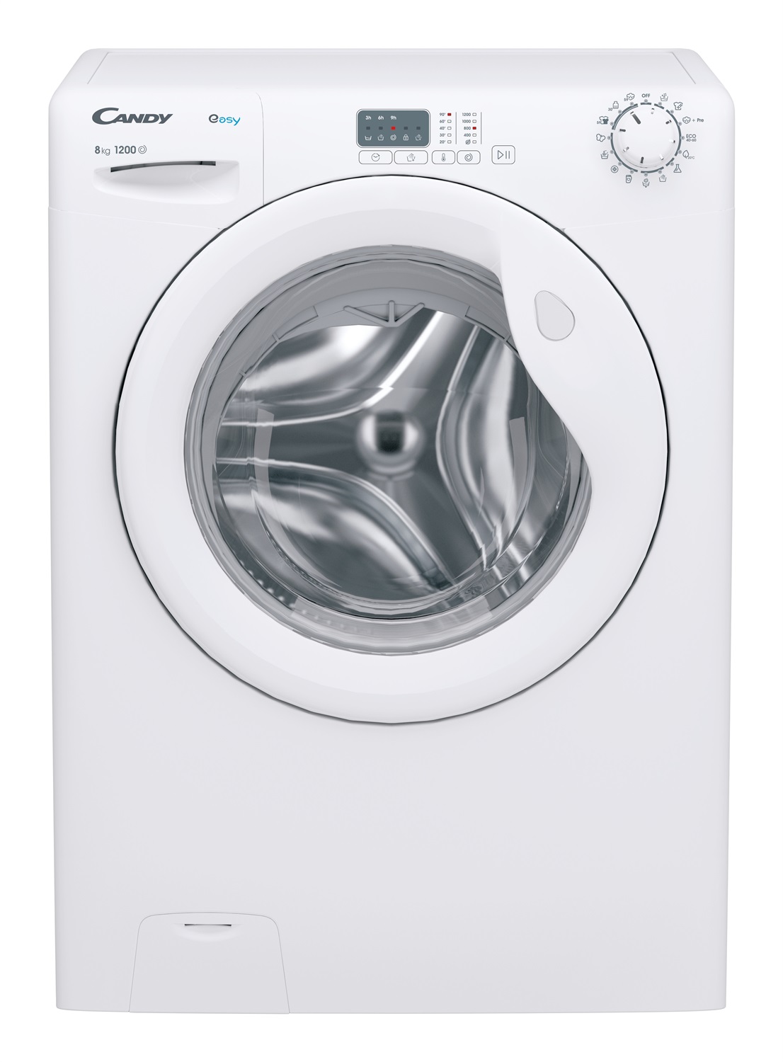 Candy EY281DW4/1-S Lavatrice Caricamento Frontale 8 kg Classe B 1200 Giri/min Bianco con Partenza Ritardata e Profondità 53 cm