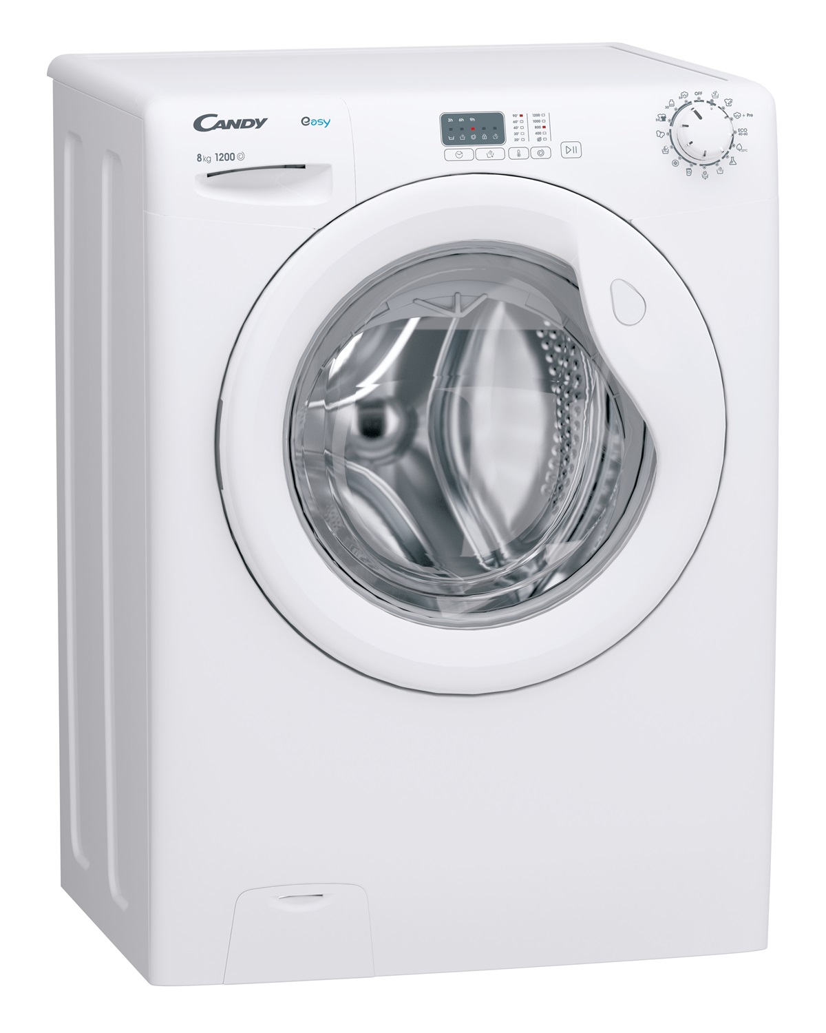 Candy EY281DW4/1-S Lavatrice Caricamento Frontale 8 kg Classe B 1200 Giri/min Bianco con Partenza Ritardata e Profondità 53 cm