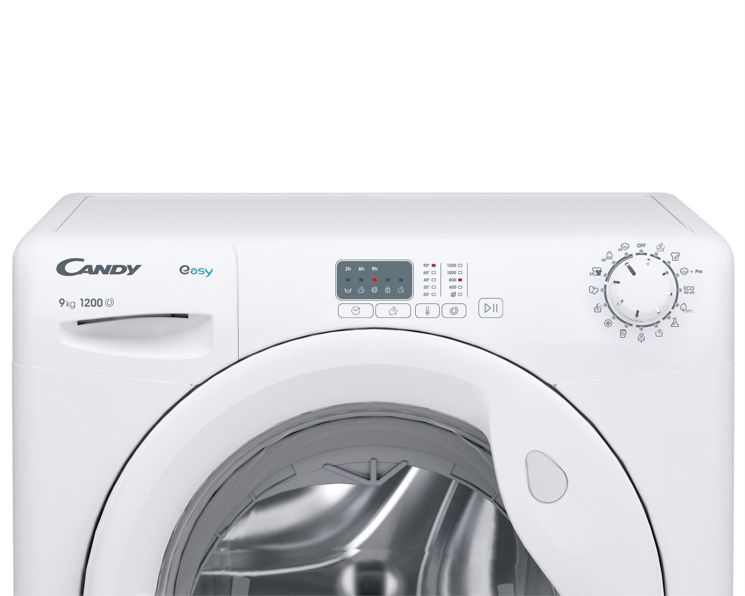 Candy EY291DW4/1-S Lavatrice Caricamento Frontale 9 kg 1200 Giri/min Classe B 15 Programmi Profondità 53 cm