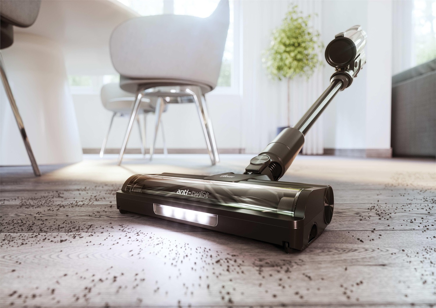Hoover HF1 Plus Scopa Elettrica Senza Fili 2 in 1 con Modalità Turbo, Spazzola All Floor Anti-Twist, Autonomia Fino a 45 Minuti e Luci LED