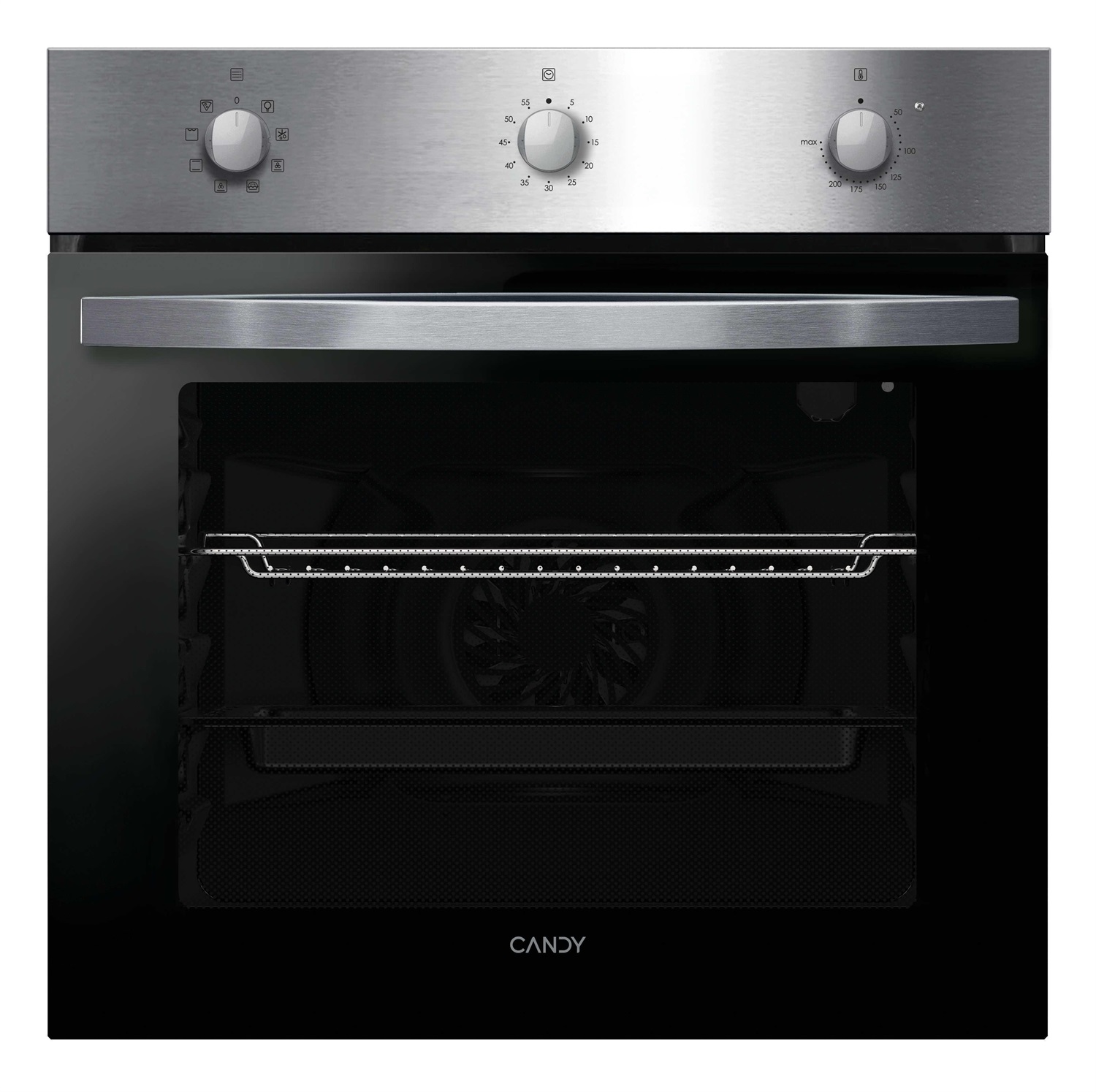 Candy FIDC X502IT Forno Elettrico Ventilato da Incasso 65 L A Nero e Acciaio Inox