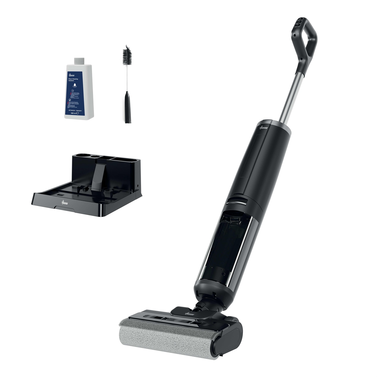 Hoover HW300 011 - Aspirapolvere Senza Fili 2 in 1, Pulitore per Pavimenti Duri, Colore Nero/Argento