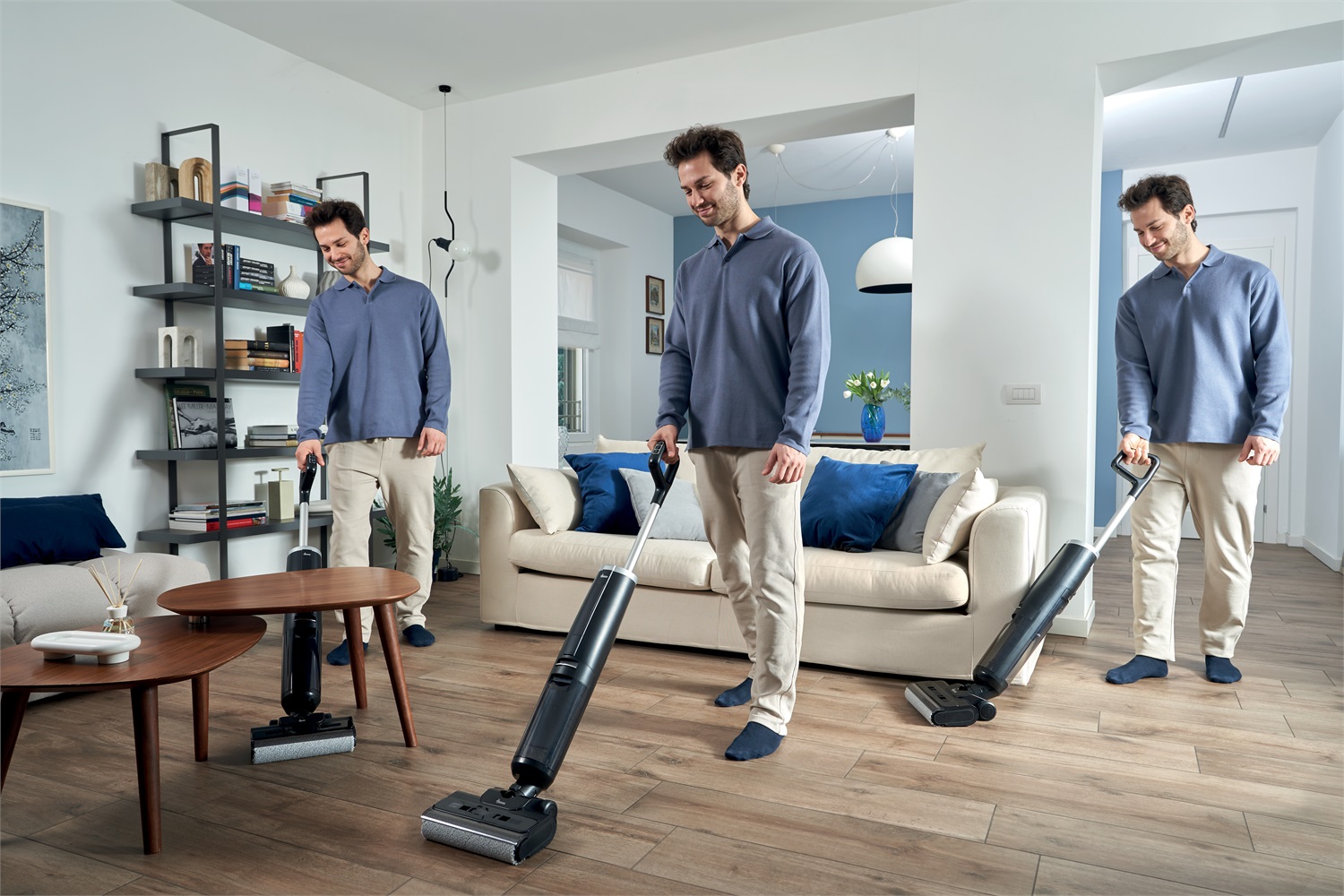 Hoover HW300 011 - Aspirapolvere Senza Fili 2 in 1, Pulitore per Pavimenti Duri, Colore Nero/Argento