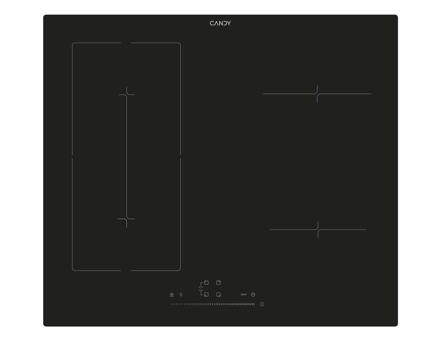 Candy CIES64MCA - Piano Cottura a Induzione 4 Fuochi 60 cm Vetroceramica Nero