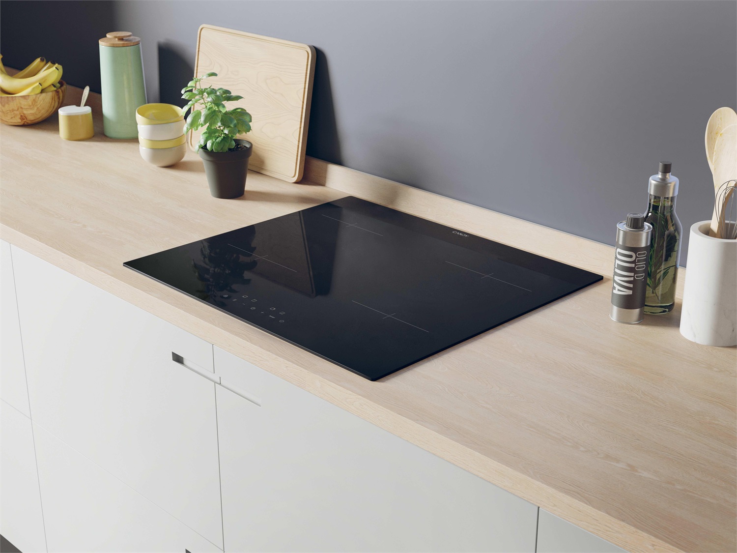 Candy CI642CA Piano Cottura a Induzione 59 cm Nero con 4 Zone di Cottura