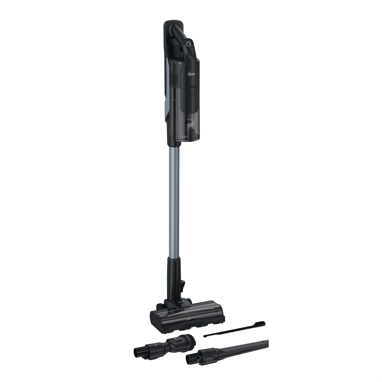 Hoover HF6 - Aspirapolvere a batteria potente con sensore, Dual Way Clean, autonomia fino a 100 minuti, rullo anti torsione e QuickPark