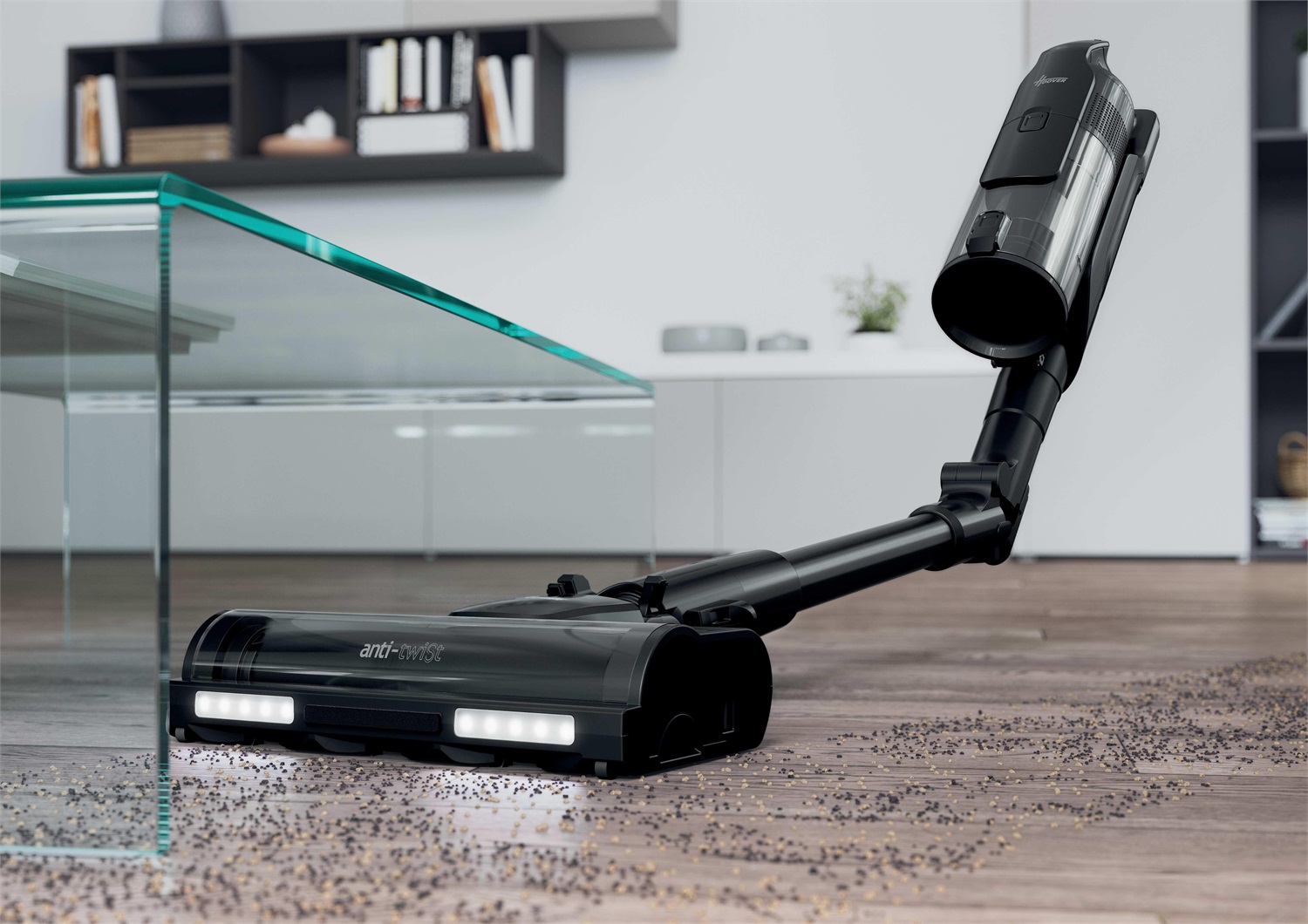 Hoover HF610HX 011 - Scopa Elettrica Senza Filo Magenta, Potente 650 W, Svuotamento Facile e Tubo Pieghevole