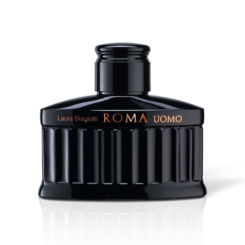 Laura Biagiotti Roma Uomo Nero Estremo Eau de Parfum Intense 125ml - Fougère Ambrato Legnoso con note di Bergamotto, Limone Invernale, Geranio e Vaniglia