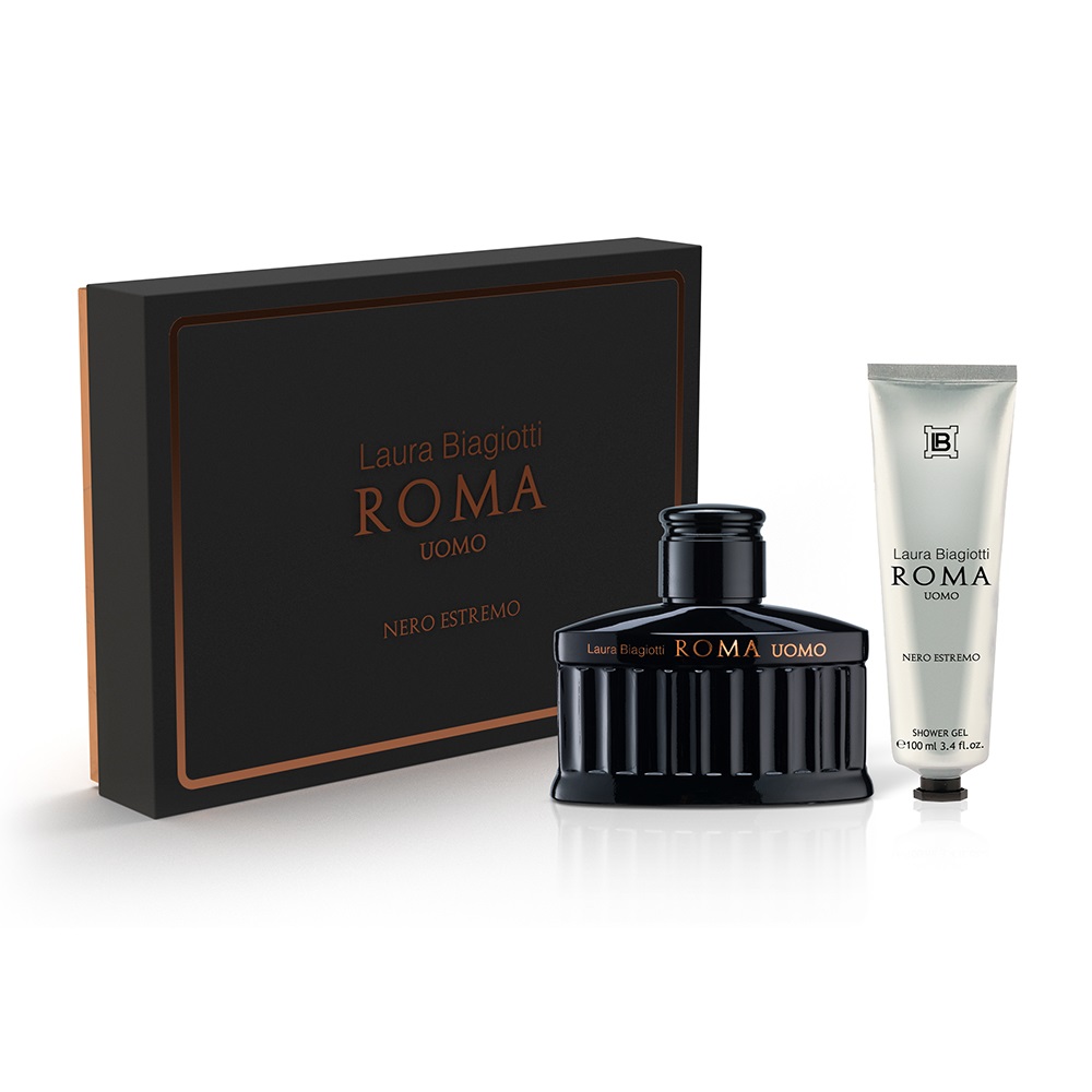 Laura Biagiotti Roma Uomo Nero Estremo Cofanetto Regalo - Eau de Parfum Intense 125ml Shower Gel 100ml
