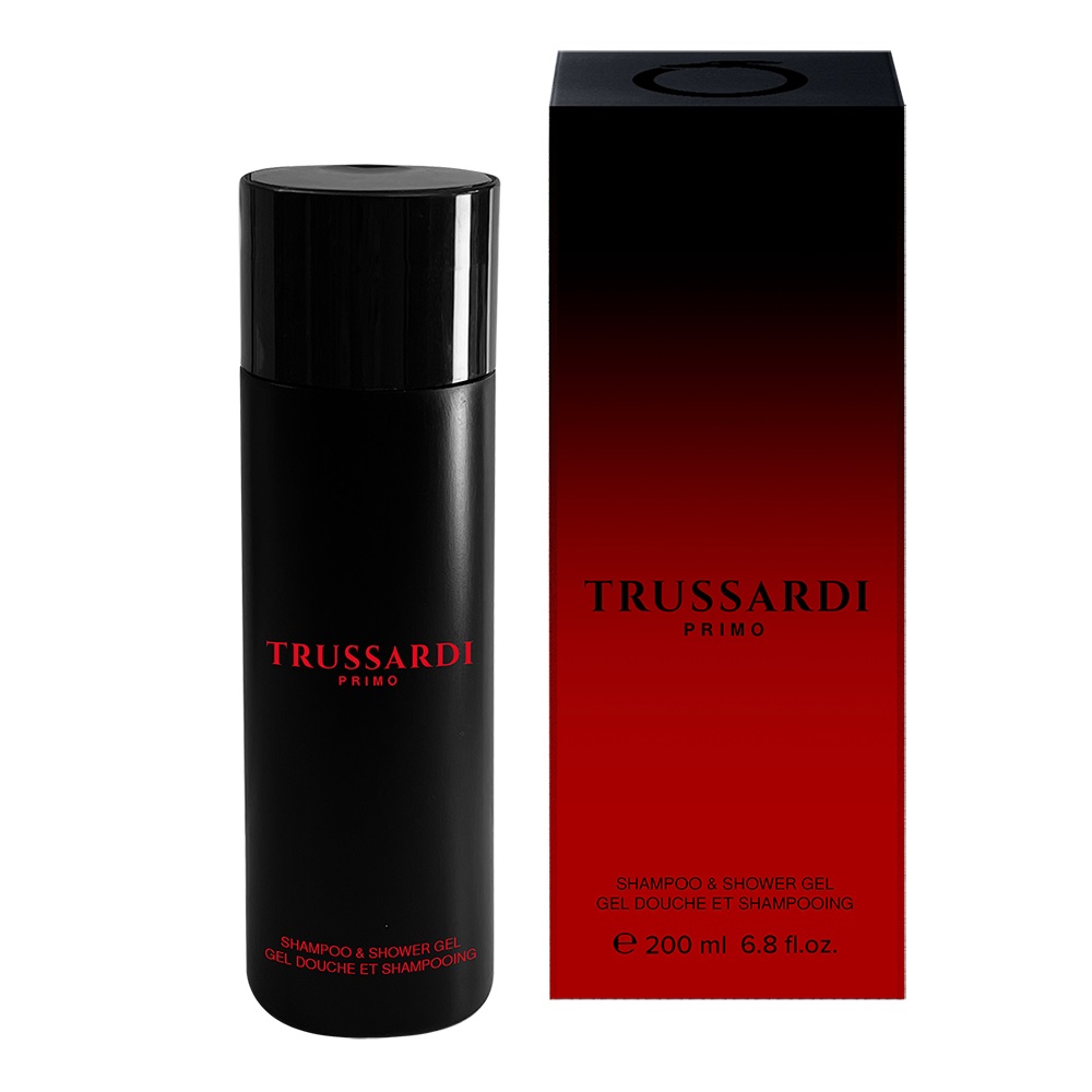 Trussardi Primo Shampoo & Shower Gel 200 ml - Gel Detergente per Uomo con Tensioattivi Delicati