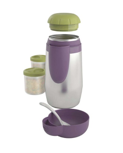 Chicco 60181000000 piccolo contenitore per cibo Verde, Viola